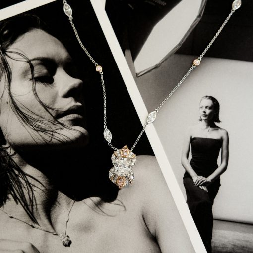 Art Deco Pink Diamond Pendant - Image 3