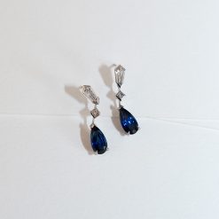 Sapphire & Diamond drop Earrings